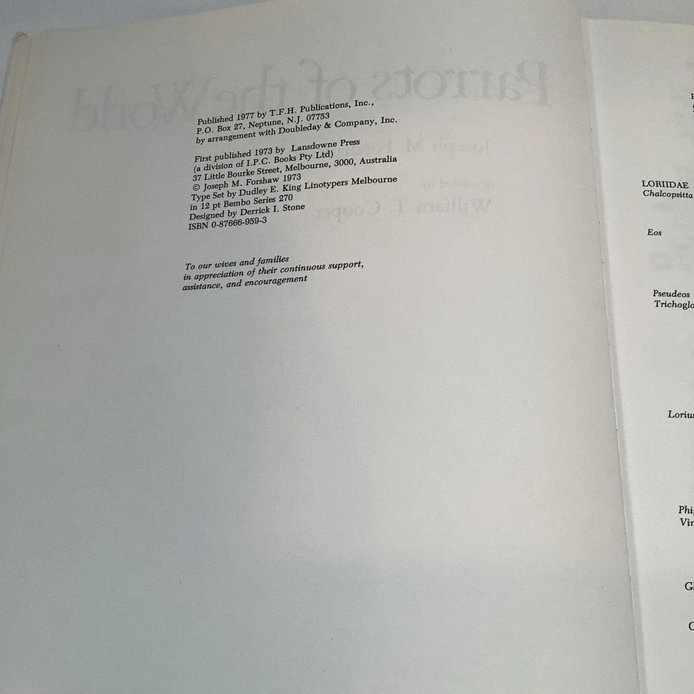 Parrots of the World by Joseph Michael Forshaw (1977, Hardcover)
